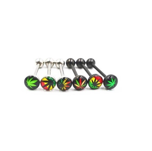 Rasta cannabis leaf tongue - leaf, bar