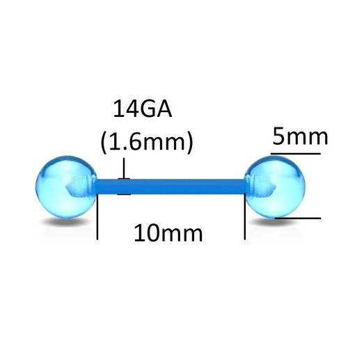 Tiny 14ga 10mm aqua bio - tiny,
