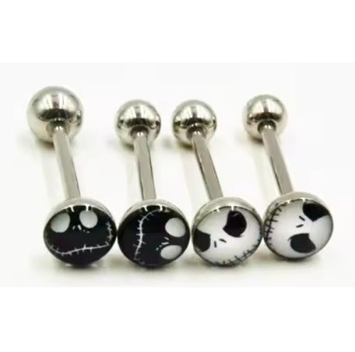 Jack skellington tongue bar - jack,