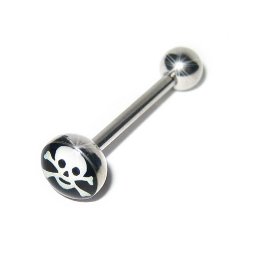 Piercing lingua teschio - piercing,