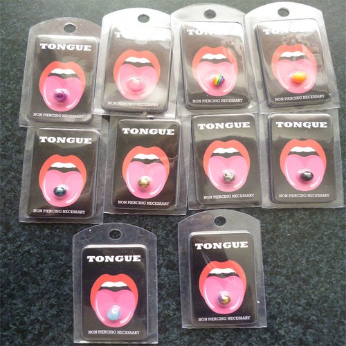 Piercing lingua finto shock