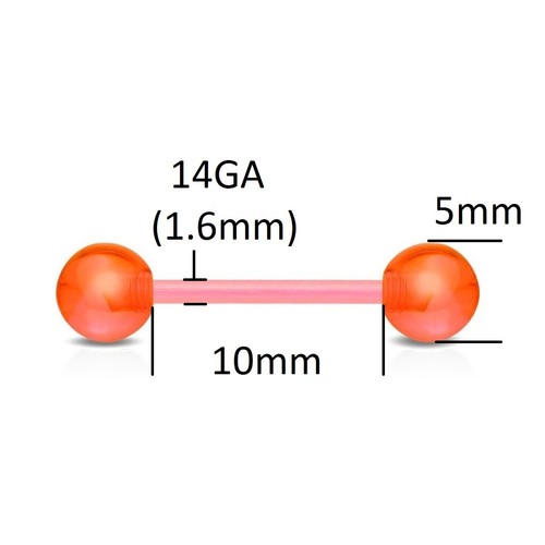 Tiny 14ga 10mm arancione bio - 14ga,
